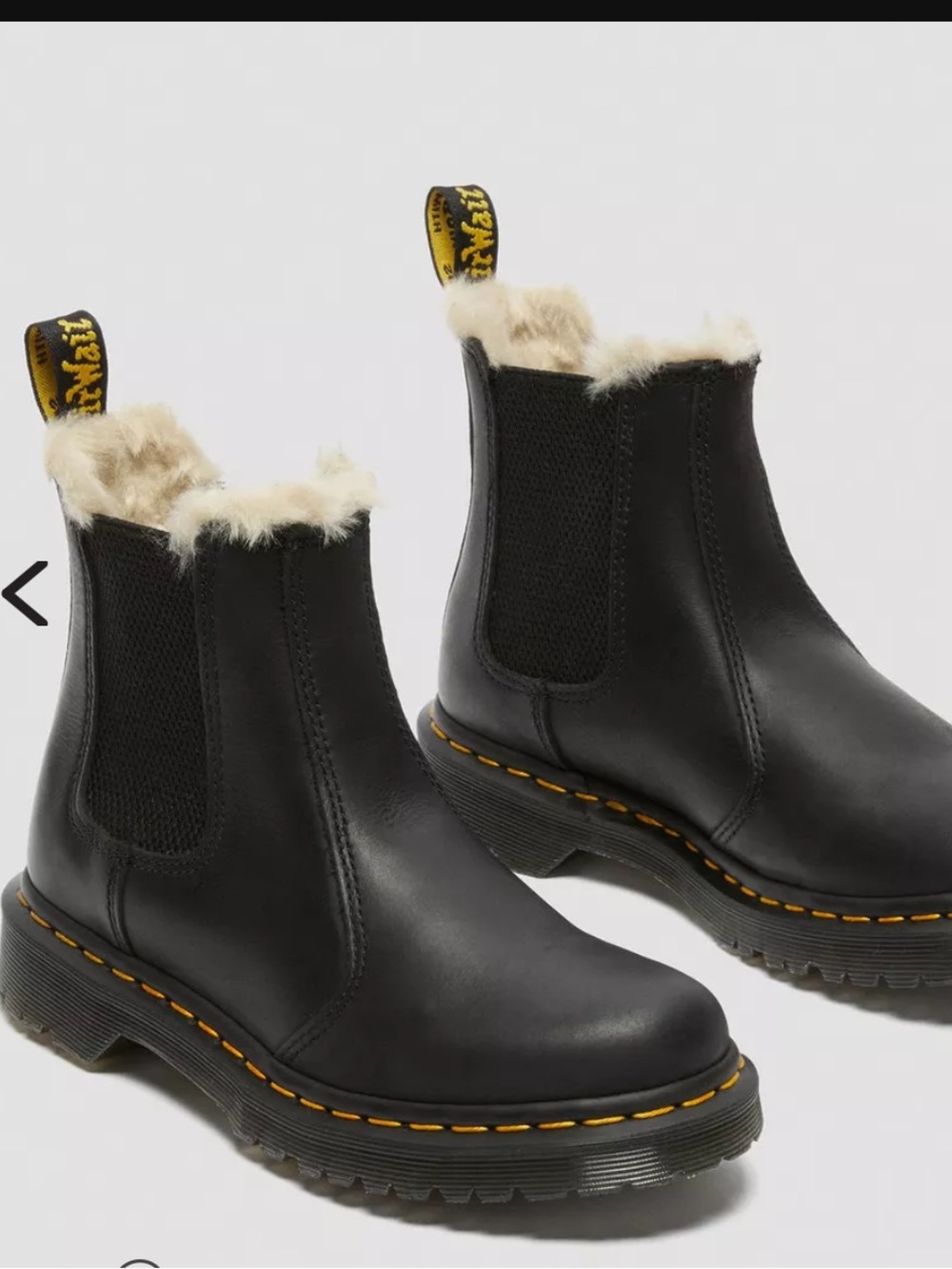 Dr. Martens Leonore Chelsea faux fur boot 2976 Size 10 MSRP $180